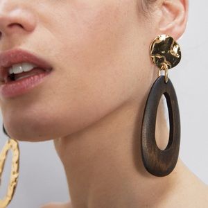 The Mariana wood designed earrings